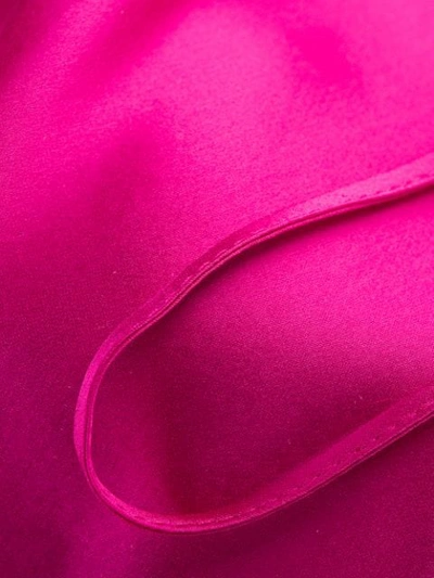 Shop Balmain Ruched V-neck Top In Pink
