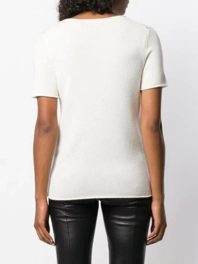 Shop Theory Knitted Cashmere T-shirt In White