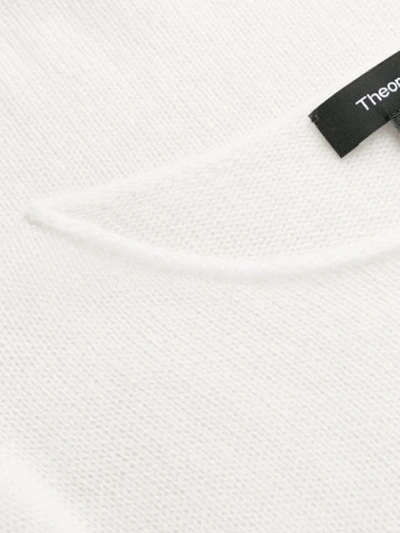 Shop Theory Knitted Cashmere T-shirt In White