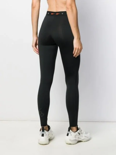 Shop Victoria Beckham X  Logo Leggins In Black