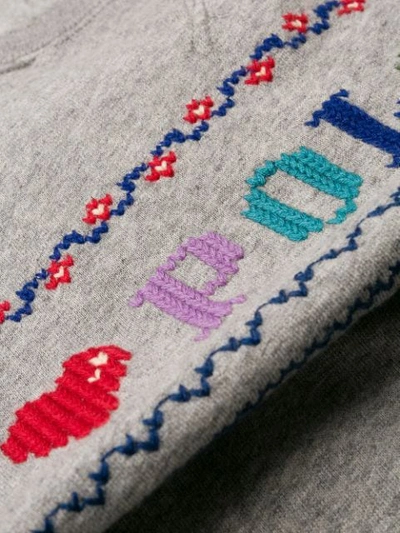 Shop Polo Ralph Lauren Polo Bear Embroidery Sweatshirt In 001 Dark Vintage