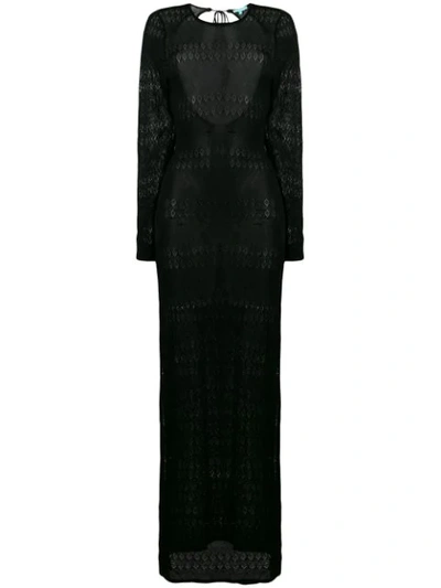 Shop Melissa Odabash Long Knitted Dress In Black