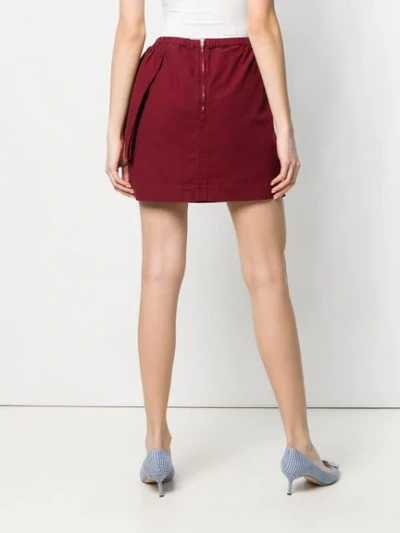 Shop N°21 Asymmetric Design Skirt In Red