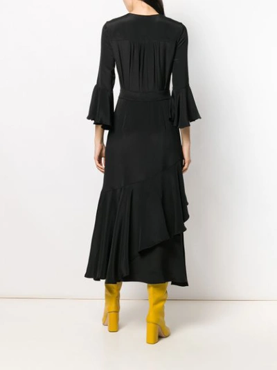 Shop Erdem Ruffle Dress In Black