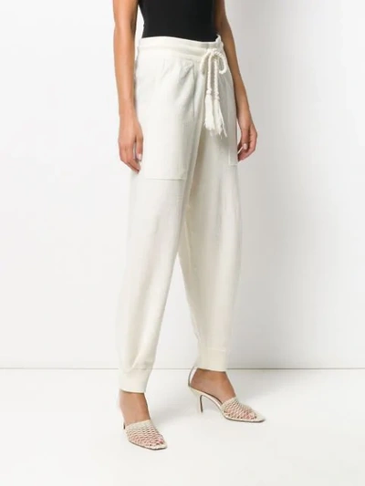 Shop Ulla Johnson Drawstring Waist Trousers In White