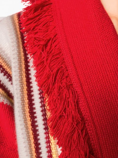 Shop Alanui Striped Cardigan - Red