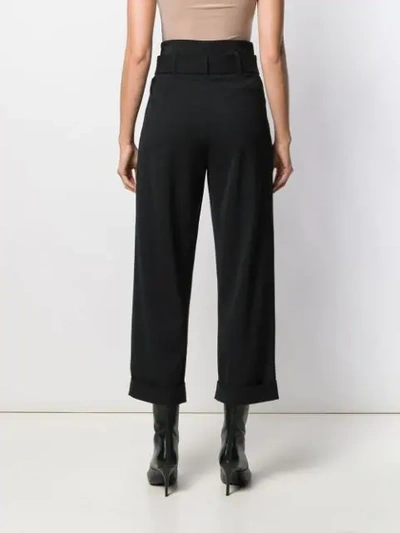 Shop Brunello Cucinelli Belted Waist Trousers In Black