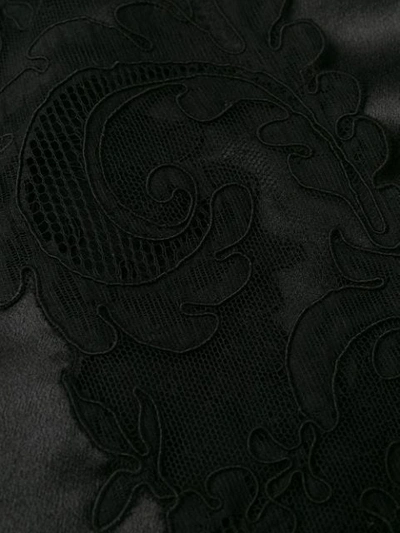 Shop Versace Lace Trim Skirt In Black