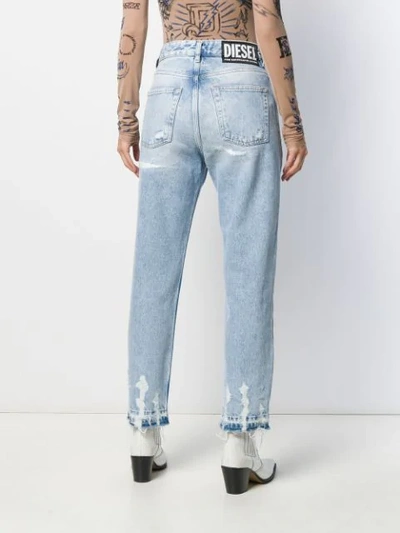 Shop Diesel Distressed Denim Jeans In Blue