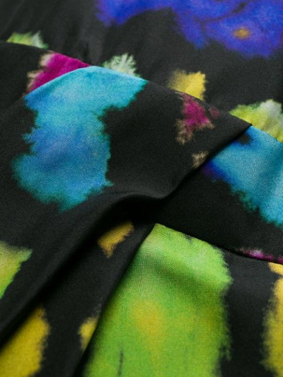 Shop Dsquared2 Tie-dye Silk Mini Dress In Black