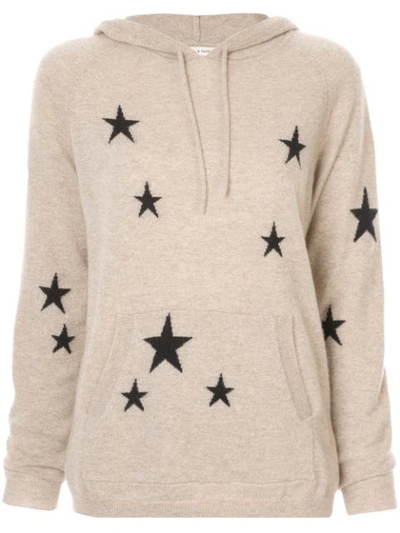 Shop Chinti & Parker Star Knit Hoodie In Brown