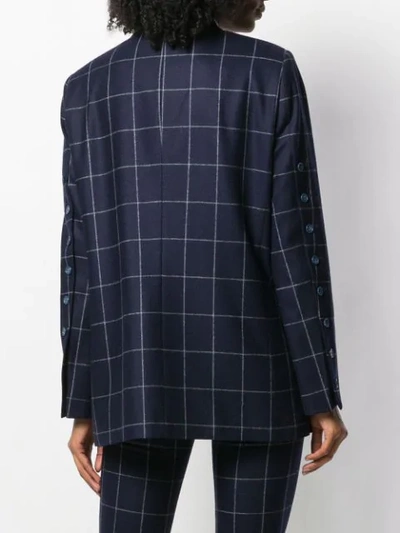 Shop Each X Other Checked Oversized Blazer In Blue