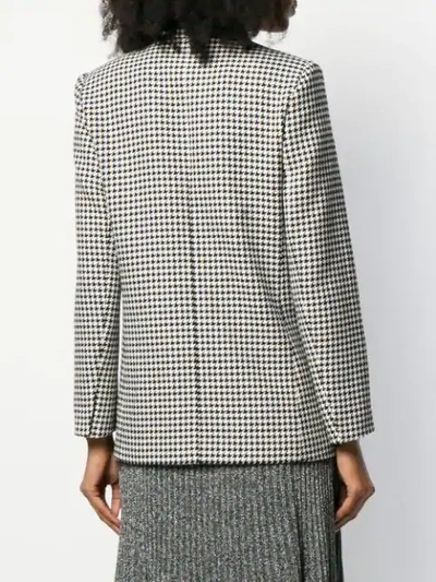 Shop Sandro Houndstooth Pattern Blazer In Black