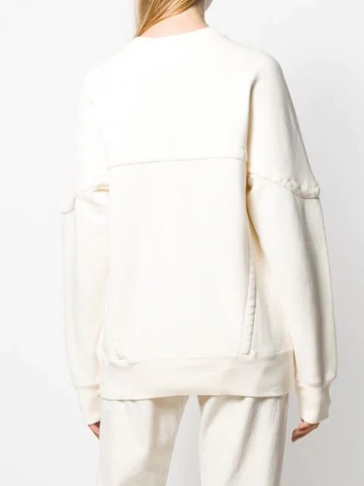 Shop Ambush Wide Piping Sweatshirt In Neutrals