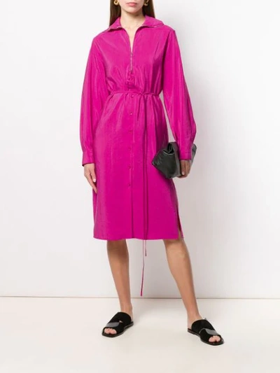 Shop Lemaire Zipped Dress In Pink