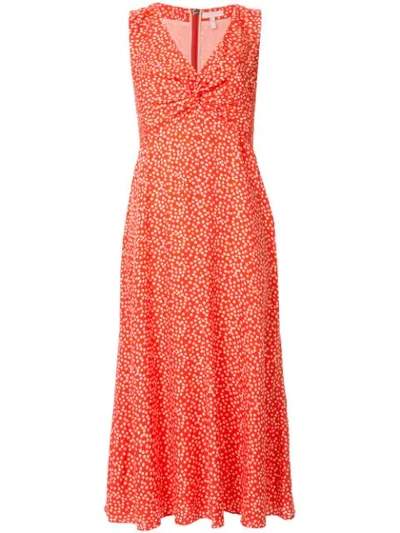 Shop Rebecca Taylor Malia Twist Dress In Orange