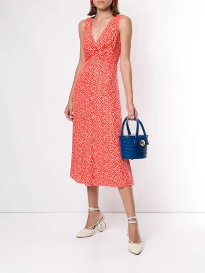Shop Rebecca Taylor Malia Twist Dress In Orange