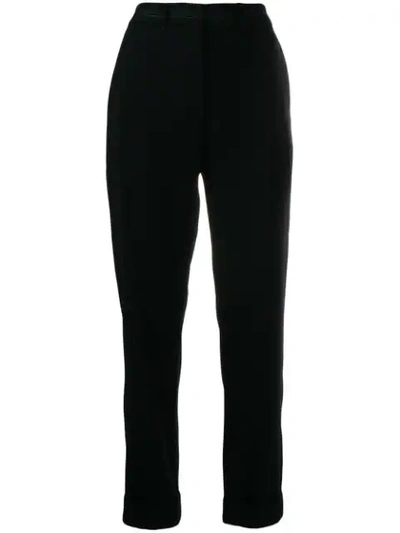 Shop Kenzo High Waisted Tailored Trousers In Black