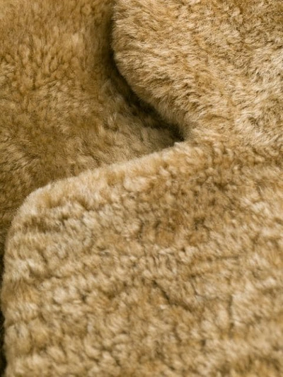 Shop Drome Textured Shearling Coat In Brown