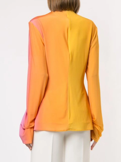 Shop Ellery Tie-dye Long-sleeve Top In Yellow