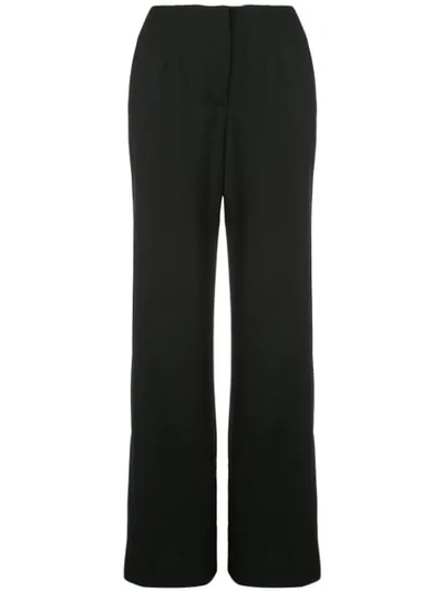 Shop Proenza Schouler Wide Leg Wool Pants In Black