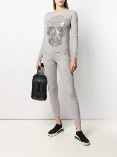 Philipp Plein Pullover Polo-neck Ls Skull In Grey