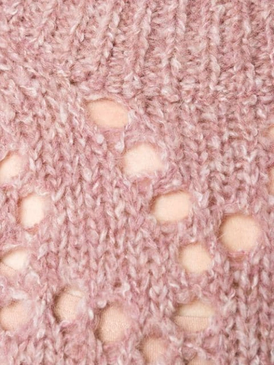 Shop Isabel Marant Étoile Cut Out Holes Jumper In Pink
