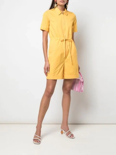 Shop Callipygian Playsuit Mit Reissverschluss In Yellow