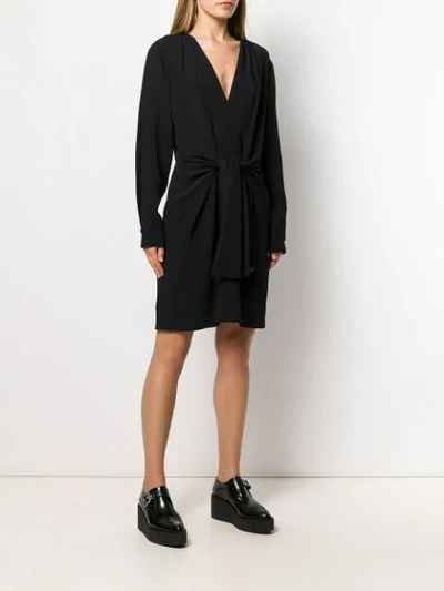 Shop Stella Mccartney Tie-front Dress In Black