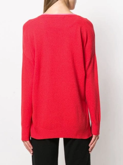 Shop Semicouture Jude Cardigan In Red