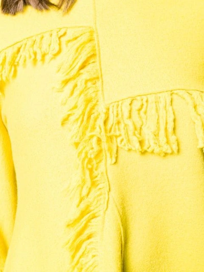 Shop Stella Mccartney Fringe Details Jumper In Yellow