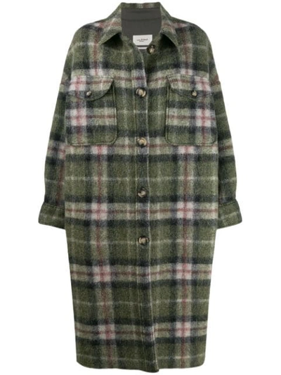 Shop Isabel Marant Étoile Gabrion Coat In Green