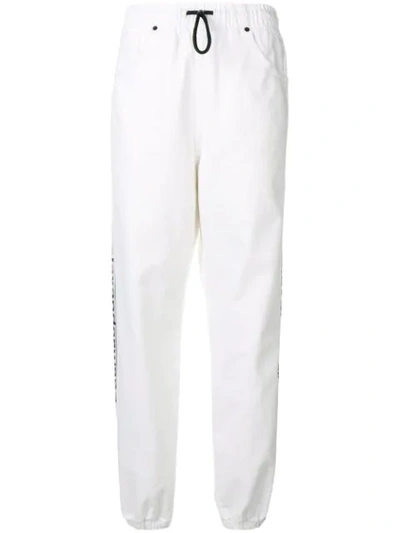 Shop Alexander Wang T Logo Tape Track Pants In White