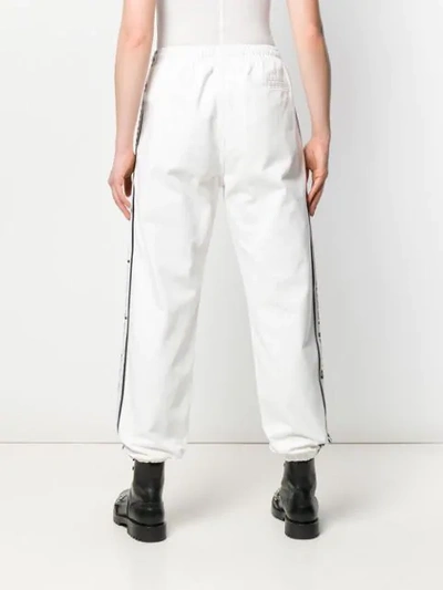 Shop Alexander Wang T Logo Tape Track Pants In White