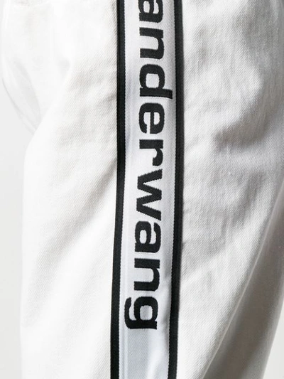 Shop Alexander Wang T Logo Tape Track Pants In White