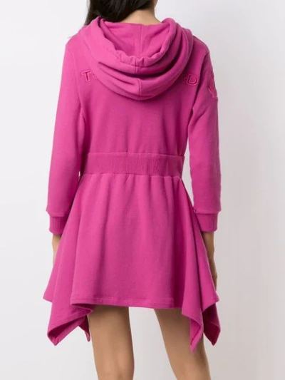 Shop Andrea Bogosian Hoodie Dress In Pink