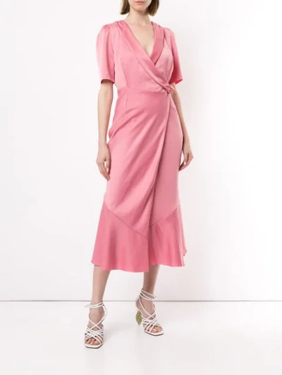 Shop Rachel Gilbert Dariela Dress In Pink