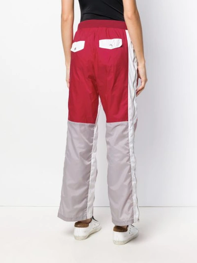 Shop Each X Other Color Block Track Trousers In Red