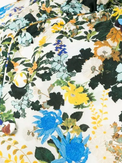 Shop Erdem Floral Print Blouse In White / Blue