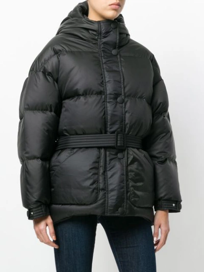 Shop Ienki Ienki Belted Oversize Puffer Jacket In 02 Black