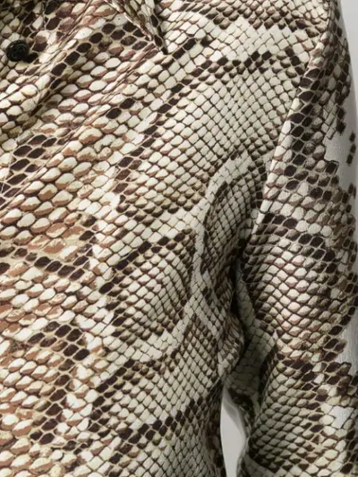 Shop Givenchy Snakeskin Printed Shirt In Neutrals