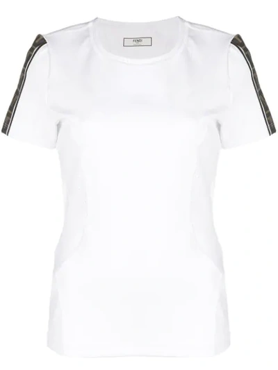Shop Fendi Ff Print Detail T-shirt In White
