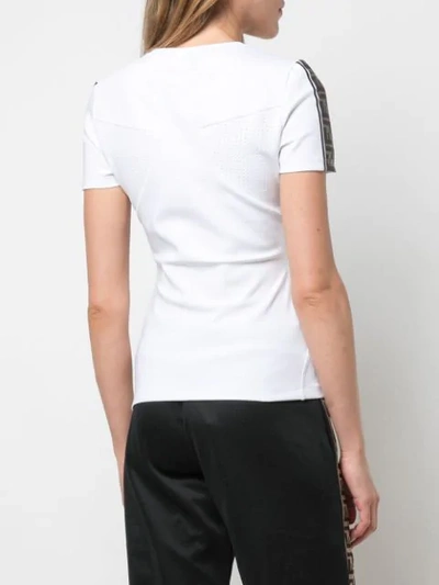 Shop Fendi Ff Print Detail T-shirt In White