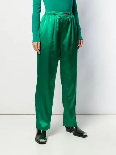 Shop Balenciaga Pajama Pants In Green