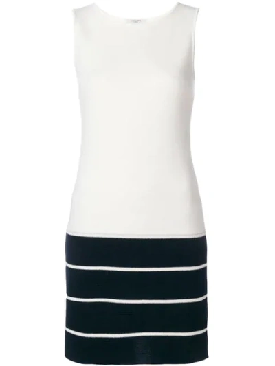 Shop Charlott Colour Block Knit Dress - White
