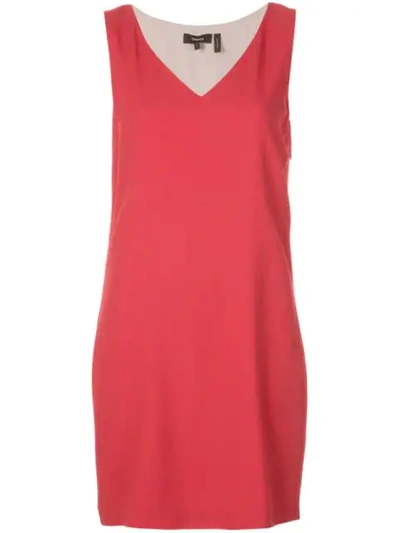 Shop Theory V-neck Dress In Red