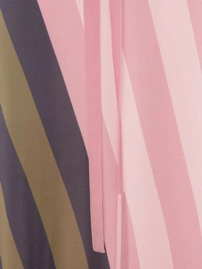 Shop Jw Anderson Warped Strip Print Polo Dress In Pink
