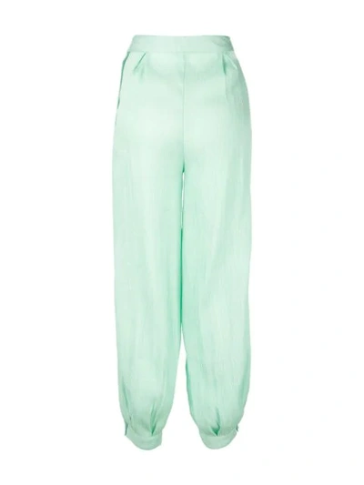 Shop Onia Harem Beachwear Trousers In Green