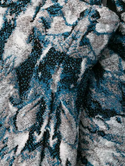 Shop Alexander Mcqueen Abstract Pattern Knitted Skirt In Blue