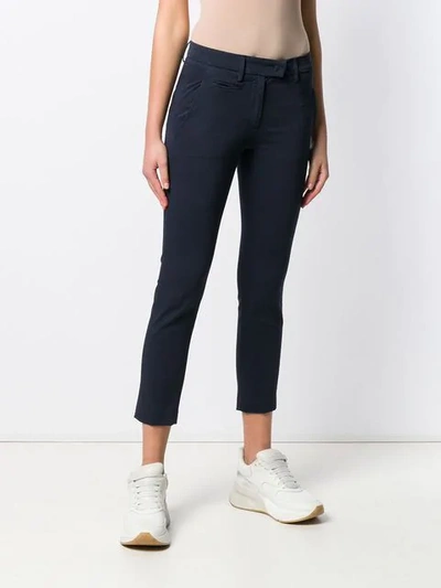 Shop Dondup Skinny Trousers In Blue